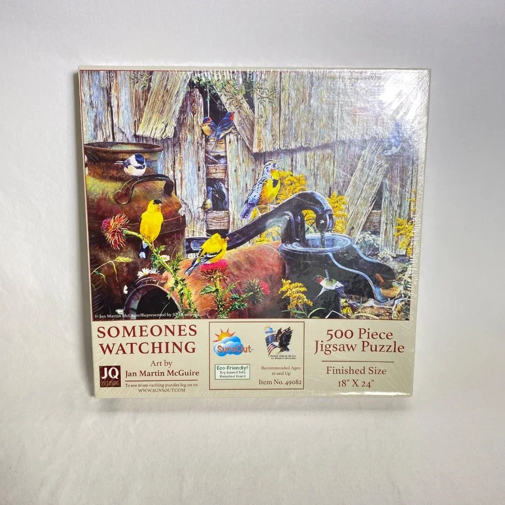 Jan Martin McGuire 500 Piece Someones Watching Jigsaw Puzzle SunsOut‎ Sealed